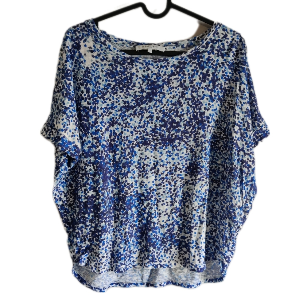 Gerard Darel Loose Blue Pattern top